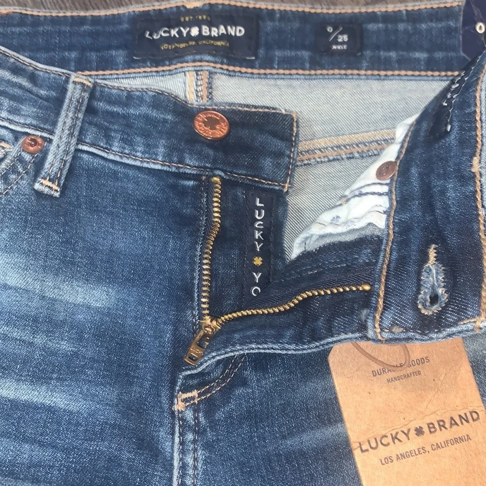 NWT Lucky Brand Ava Skinny Ankle Stitched Jean in South Lake Size 25/ Size 0 - Picture 13 of 14